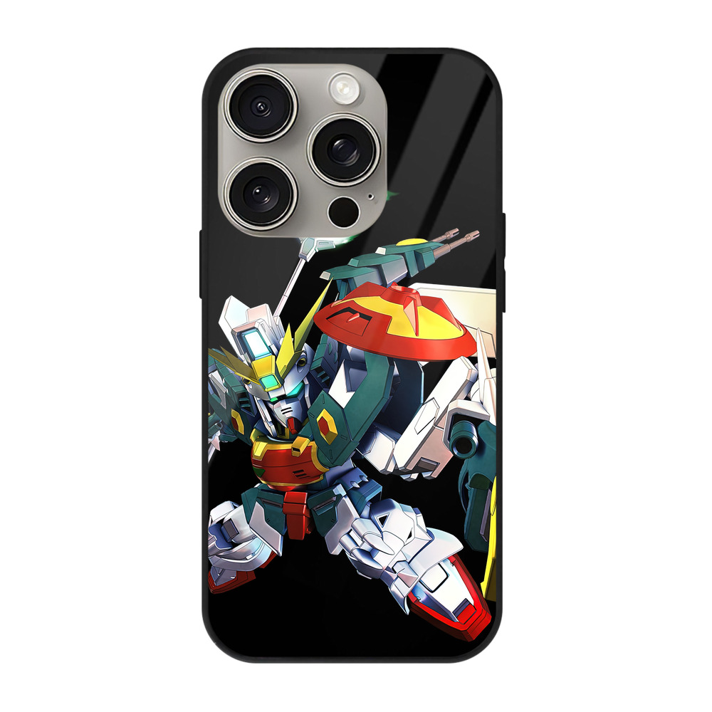（画像用） 機動戦士ガンダム Mobile Suit Gundam 【iPhone15Pro対応】スマホケース 耐衝撃＆黄変防止 背面ガラス