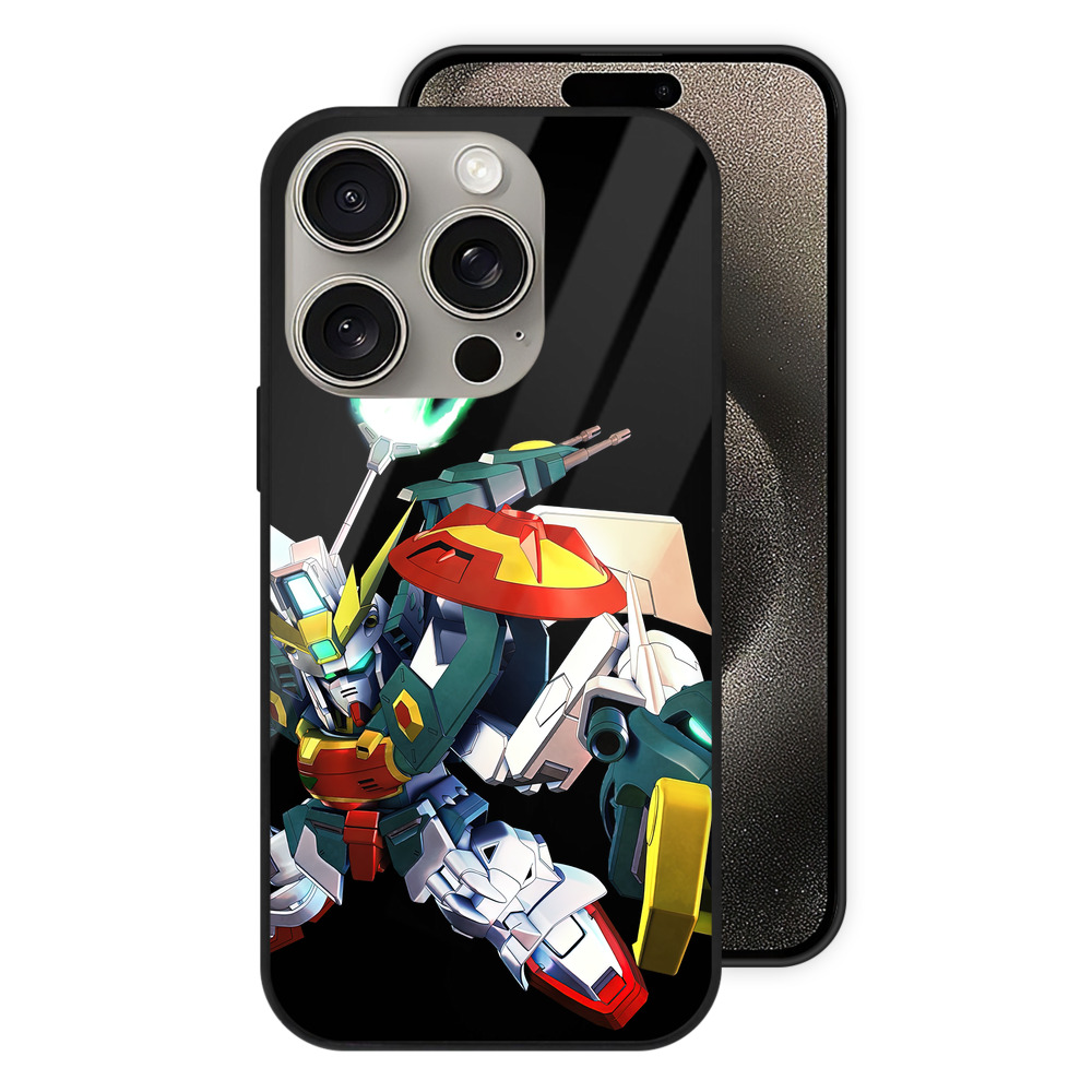（画像用） 機動戦士ガンダム Mobile Suit Gundam 【iPhone15Pro対応】スマホケース 耐衝撃＆黄変防止 背面ガラス