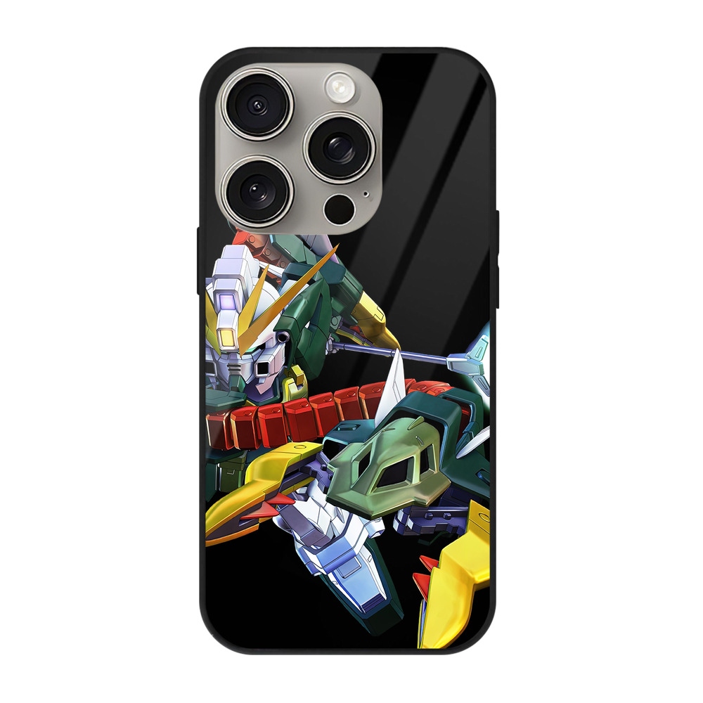 （画像用） 機動戦士ガンダム Mobile Suit Gundam 【iPhone15Pro対応】スマホケース 耐衝撃＆黄変防止 背面ガラス