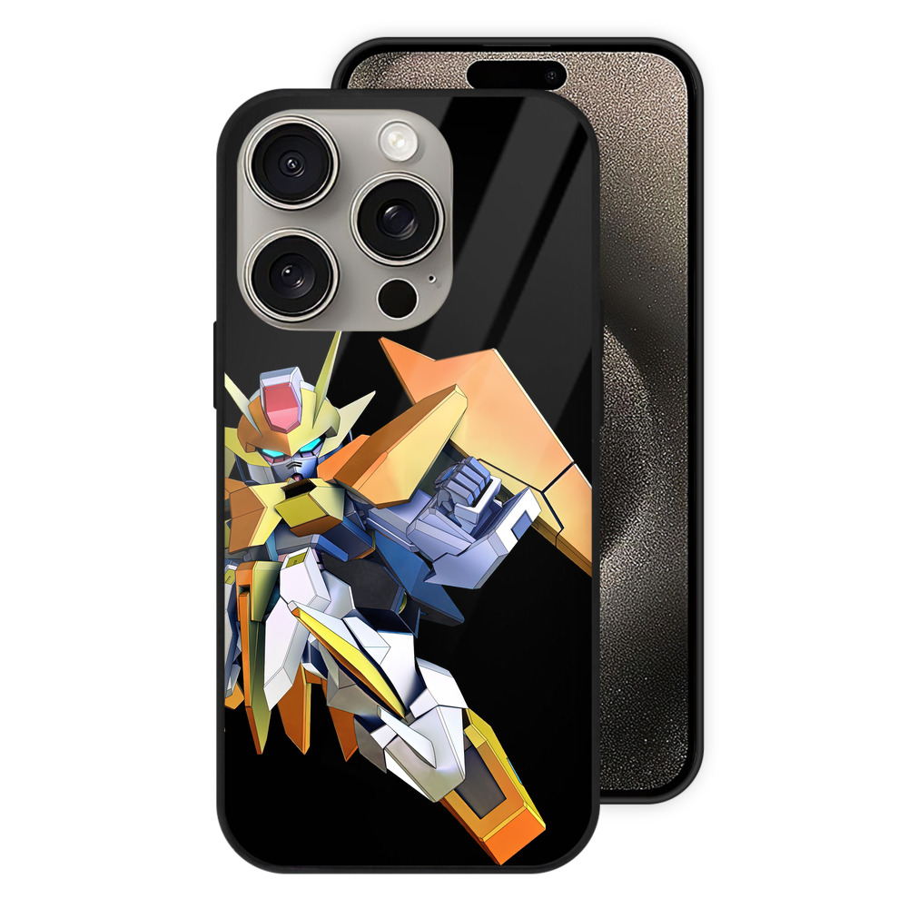 （画像用） 機動戦士ガンダム Mobile Suit Gundam 【iPhone15Pro対応】スマホケース 耐衝撃＆黄変防止 背面ガラス