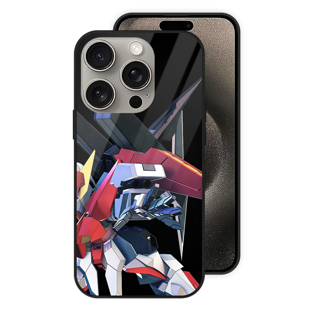 （画像用） 機動戦士ガンダム Mobile Suit Gundam 【iPhone15Pro対応】スマホケース 耐衝撃＆黄変防止 背面ガラス