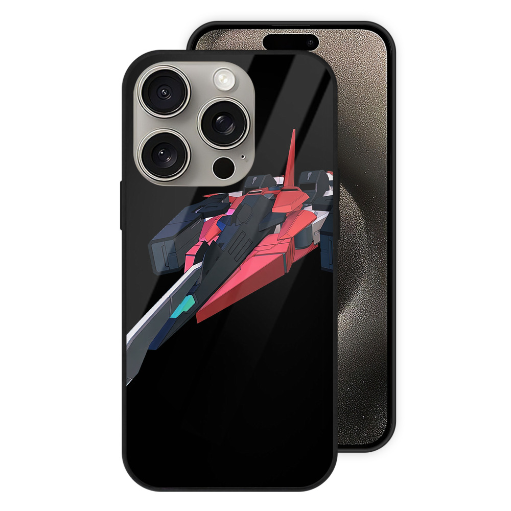 （画像用） 機動戦士ガンダム Mobile Suit Gundam 【iPhone15Pro対応】スマホケース 耐衝撃＆黄変防止 背面ガラス
