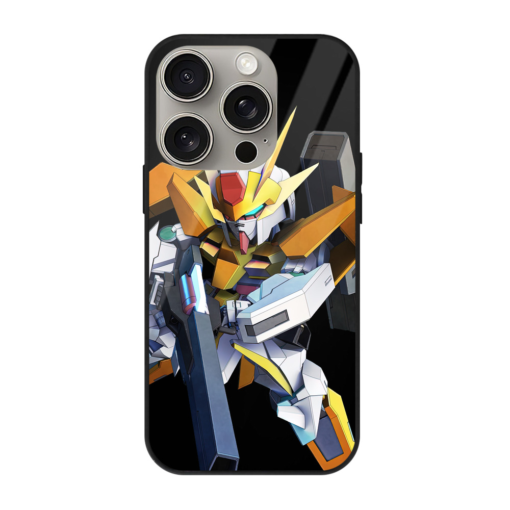 （画像用） 機動戦士ガンダム Mobile Suit Gundam 【iPhone15Pro対応】スマホケース 耐衝撃＆黄変防止 背面ガラス