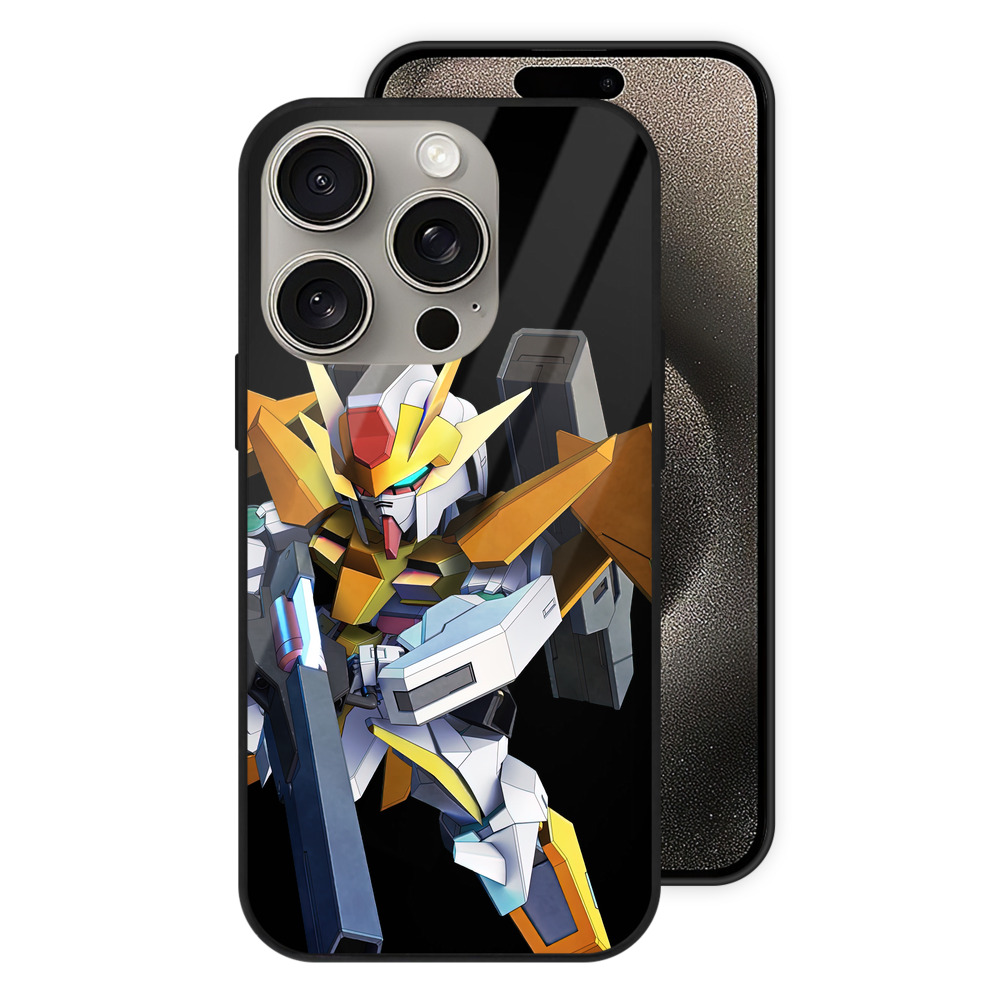 （画像用） 機動戦士ガンダム Mobile Suit Gundam 【iPhone15Pro対応】スマホケース 耐衝撃＆黄変防止 背面ガラス