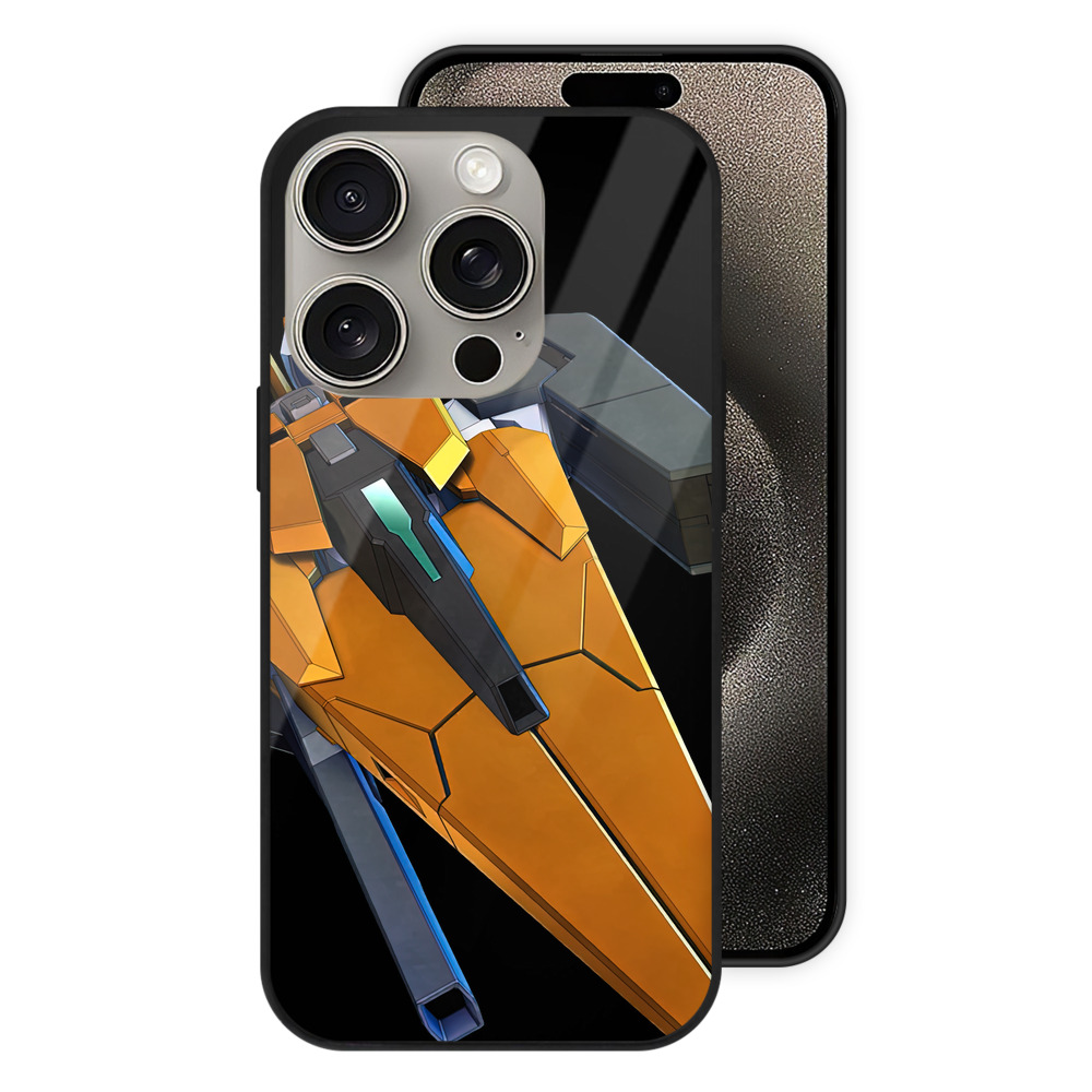 （画像用） 機動戦士ガンダム Mobile Suit Gundam 【iPhone15Pro対応】スマホケース 耐衝撃＆黄変防止 背面ガラス