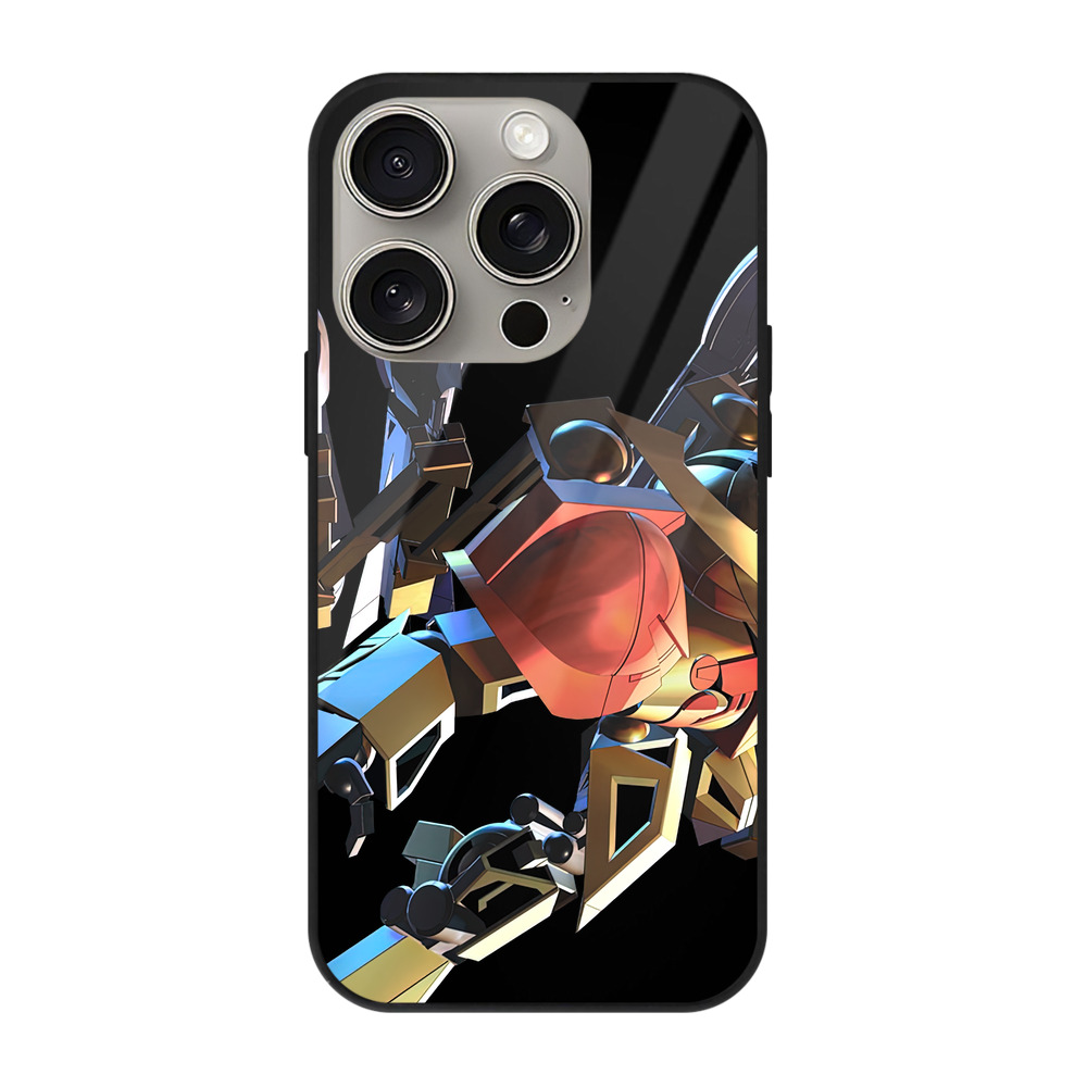 （画像用） 機動戦士ガンダム Mobile Suit Gundam 【iPhone15Pro対応】スマホケース 耐衝撃＆黄変防止 背面ガラス