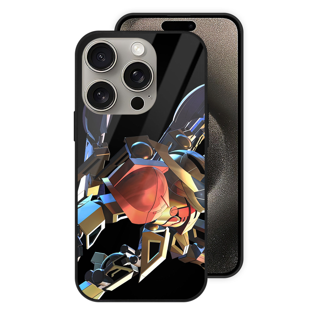 （画像用） 機動戦士ガンダム Mobile Suit Gundam 【iPhone15Pro対応】スマホケース 耐衝撃＆黄変防止 背面ガラス