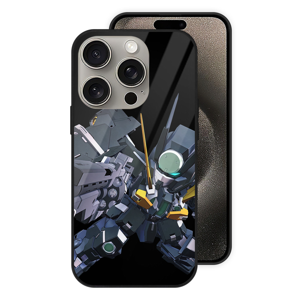 （画像用） 機動戦士ガンダム Mobile Suit Gundam 【iPhone15Pro対応】スマホケース 耐衝撃＆黄変防止 背面ガラス