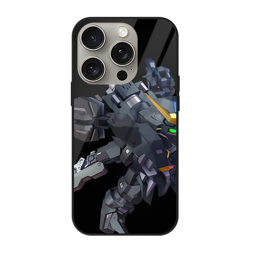 （画像用） 機動戦士ガンダム Mobile Suit Gundam 【iPhone15Pro対応】スマホケース 耐衝撃＆黄変防止 背面ガラス