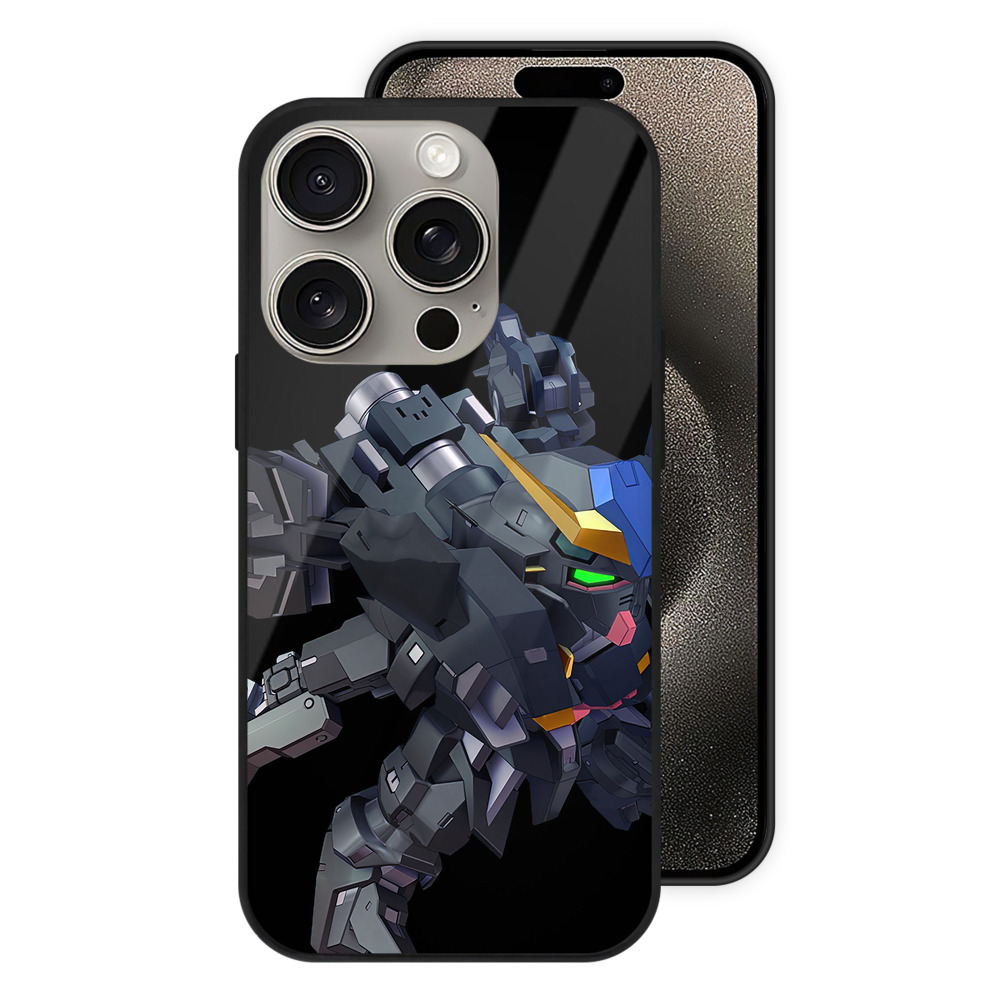 （画像用） 機動戦士ガンダム Mobile Suit Gundam 【iPhone15Pro対応】スマホケース 耐衝撃＆黄変防止 背面ガラス