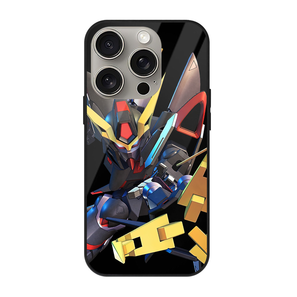 （画像用） 機動戦士ガンダム Mobile Suit Gundam 【iPhone15Pro対応】スマホケース 耐衝撃＆黄変防止 背面ガラス