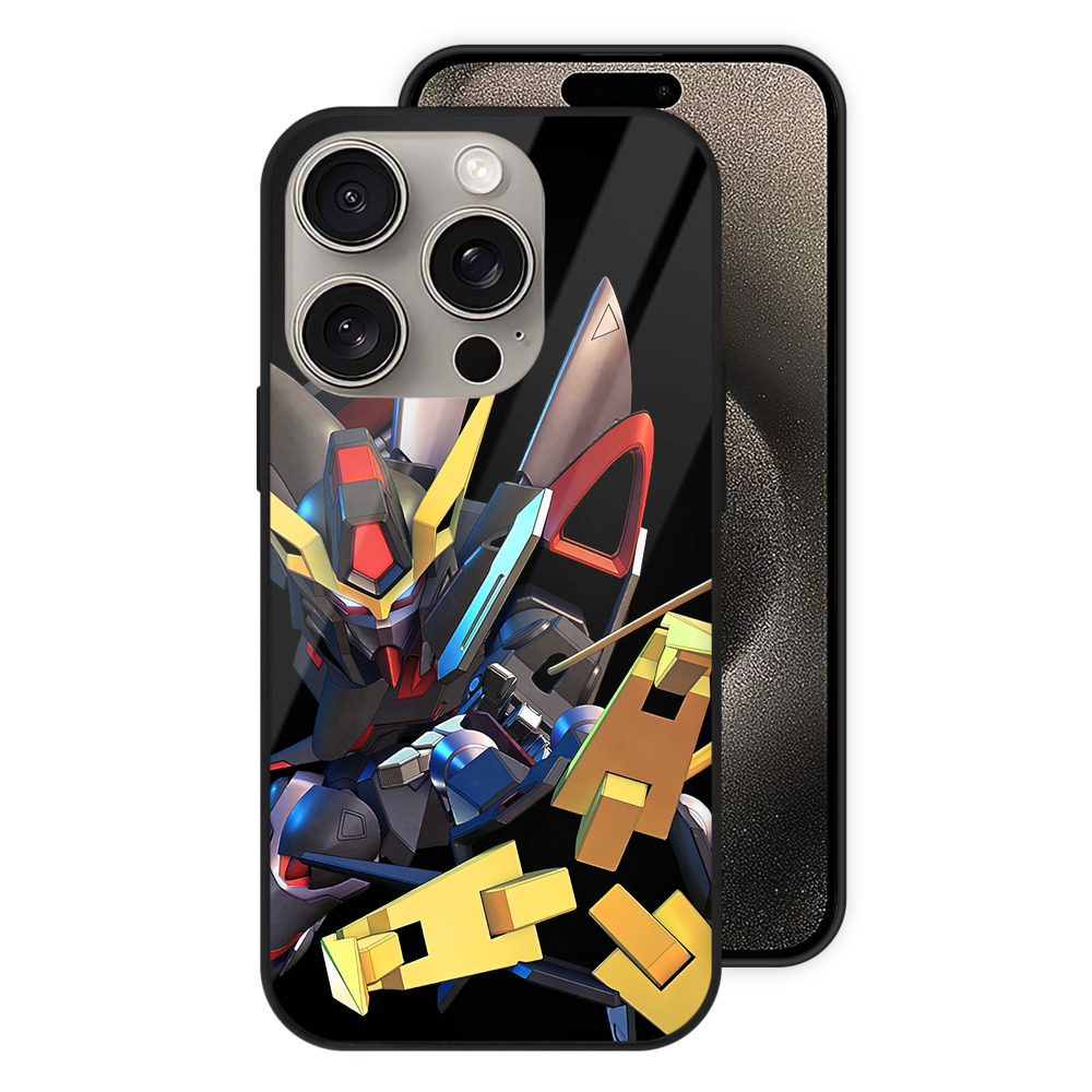 （画像用） 機動戦士ガンダム Mobile Suit Gundam 【iPhone15Pro対応】スマホケース 耐衝撃＆黄変防止 背面ガラス