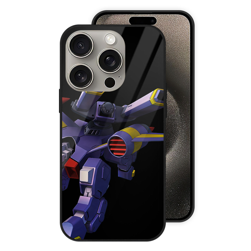 （画像用） 機動戦士ガンダム Mobile Suit Gundam 【iPhone15Pro対応】スマホケース 耐衝撃＆黄変防止 背面ガラス