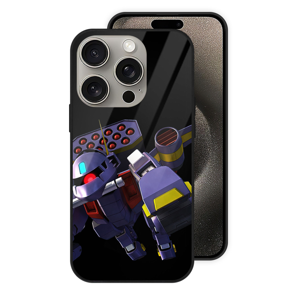 （画像用） 機動戦士ガンダム Mobile Suit Gundam 【iPhone15Pro対応】スマホケース 耐衝撃＆黄変防止 背面ガラス