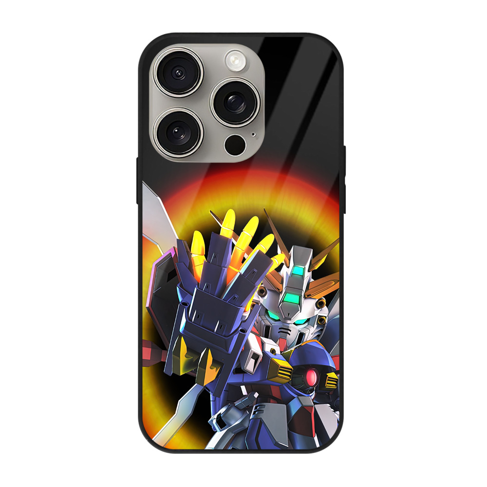 （画像用） 機動戦士ガンダム Mobile Suit Gundam 【iPhone15Pro対応】スマホケース 耐衝撃＆黄変防止 背面ガラス