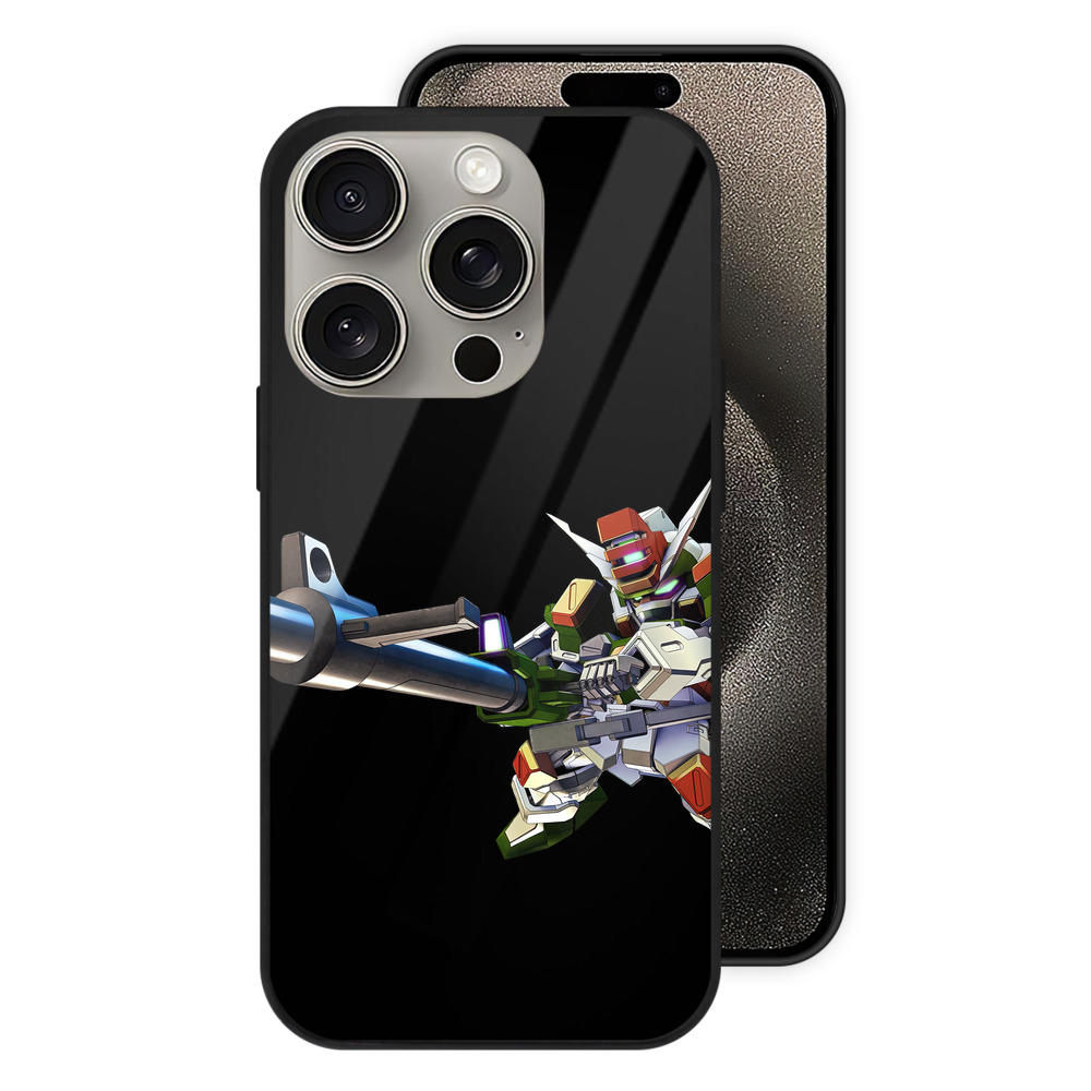 （画像用） 機動戦士ガンダム Mobile Suit Gundam 【iPhone15Pro対応】スマホケース 耐衝撃＆黄変防止 背面ガラス