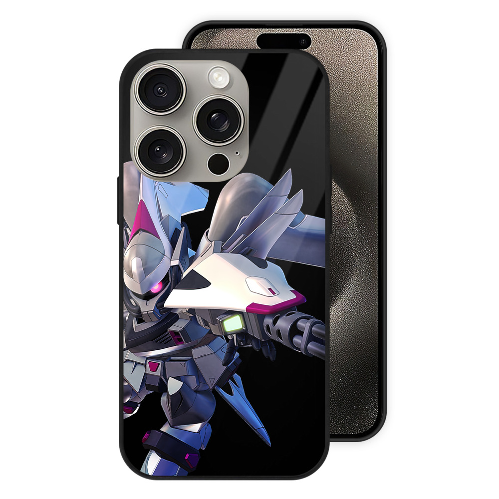 （画像用） 機動戦士ガンダム Mobile Suit Gundam 【iPhone15Pro対応】スマホケース 耐衝撃＆黄変防止 背面ガラス
