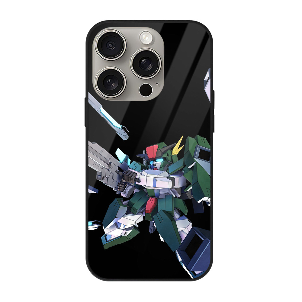 （画像用） 機動戦士ガンダム Mobile Suit Gundam 【iPhone15Pro対応】スマホケース 耐衝撃＆黄変防止 背面ガラス