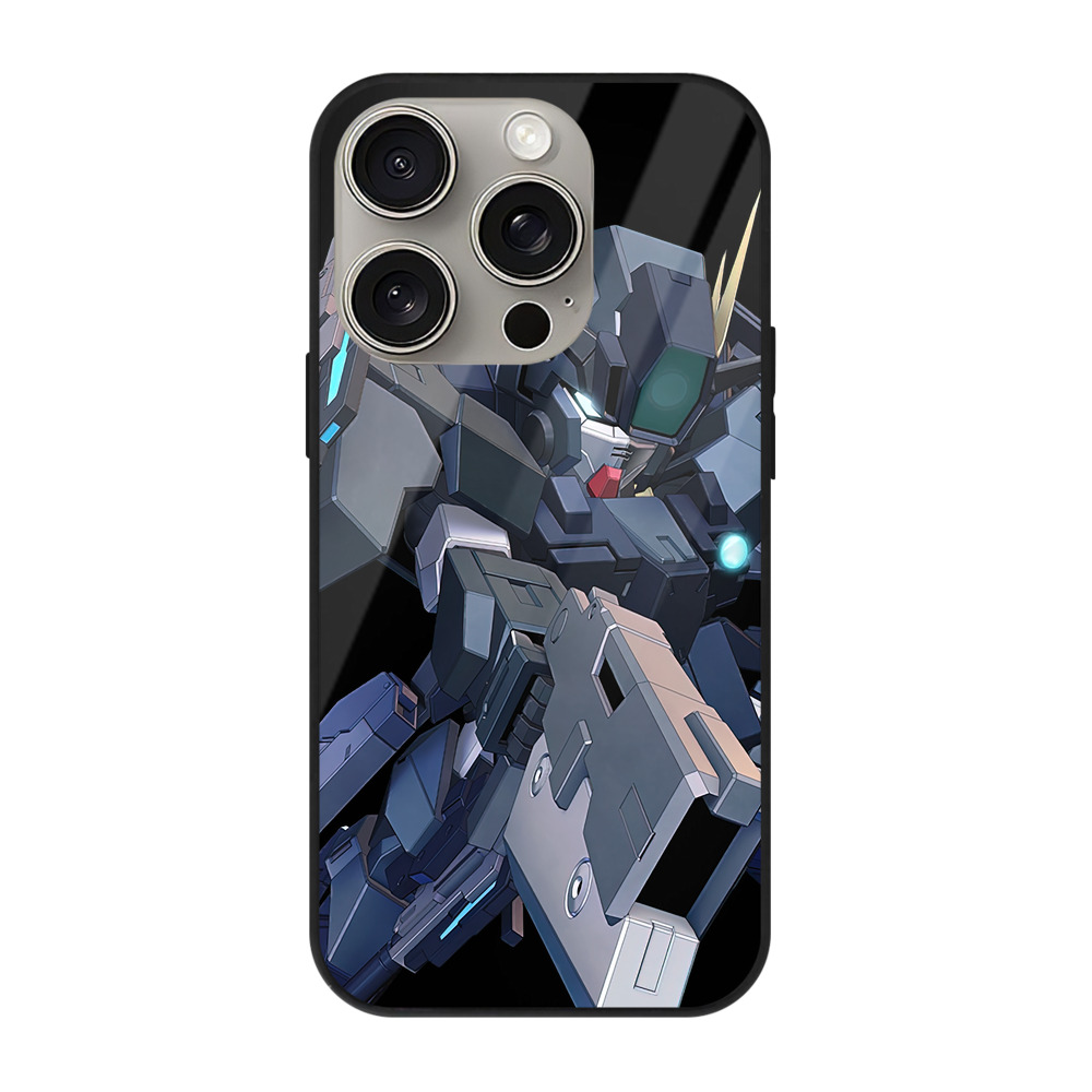 （画像用） 機動戦士ガンダム Mobile Suit Gundam 【iPhone15Pro対応】スマホケース 耐衝撃＆黄変防止 背面ガラス