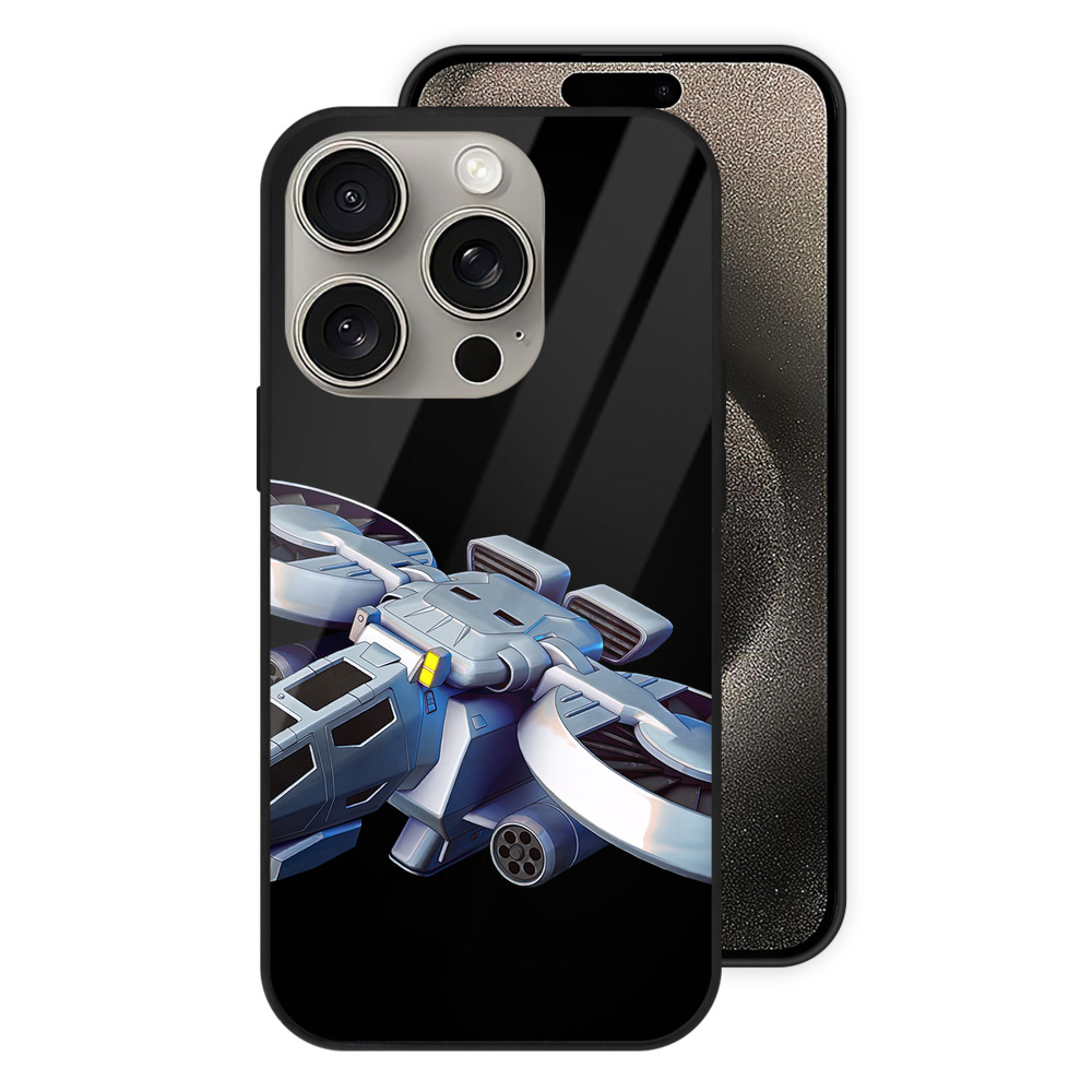 （画像用） 機動戦士ガンダム Mobile Suit Gundam 【iPhone15Pro対応】スマホケース 耐衝撃＆黄変防止 背面ガラス