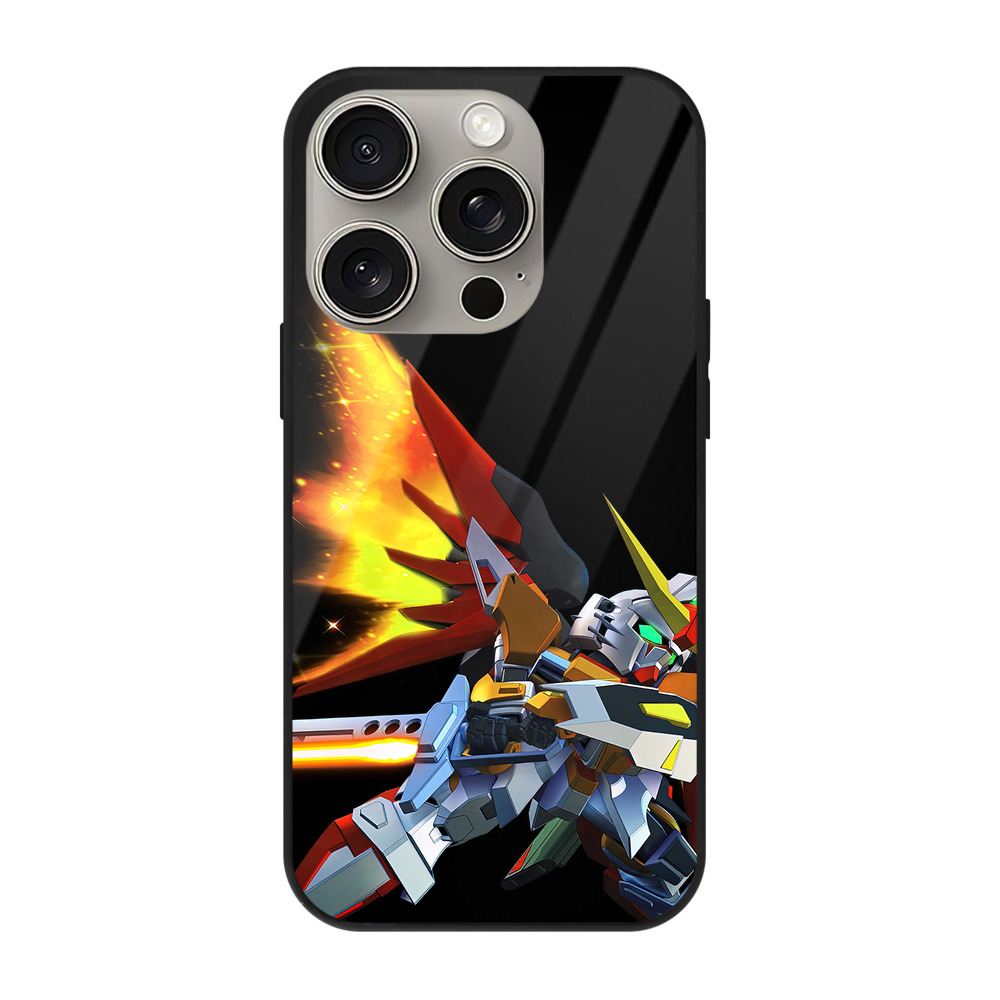 （画像用） 機動戦士ガンダム Mobile Suit Gundam 【iPhone15Pro対応】スマホケース 耐衝撃＆黄変防止 背面ガラス