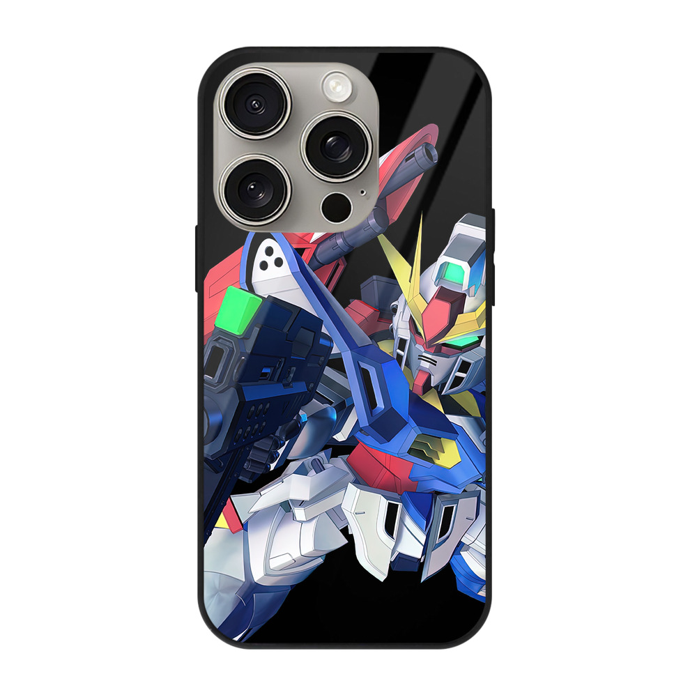 （画像用） 機動戦士ガンダム Mobile Suit Gundam 【iPhone15Pro対応】スマホケース 耐衝撃＆黄変防止 背面ガラス
