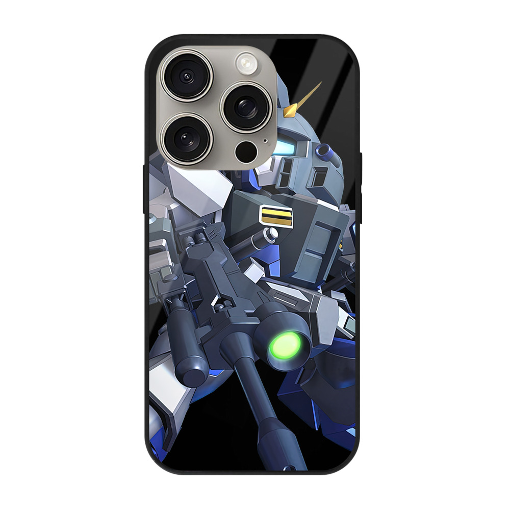 （画像用） 機動戦士ガンダム Mobile Suit Gundam 【iPhone15Pro対応】スマホケース 耐衝撃＆黄変防止 背面ガラス