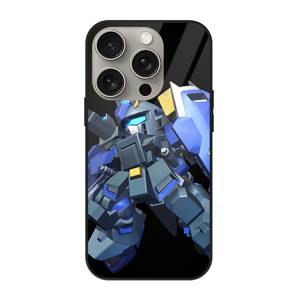 （画像用） 機動戦士ガンダム Mobile Suit Gundam 【iPhone15Pro対応】スマホケース 耐衝撃＆黄変防止 背面ガラス