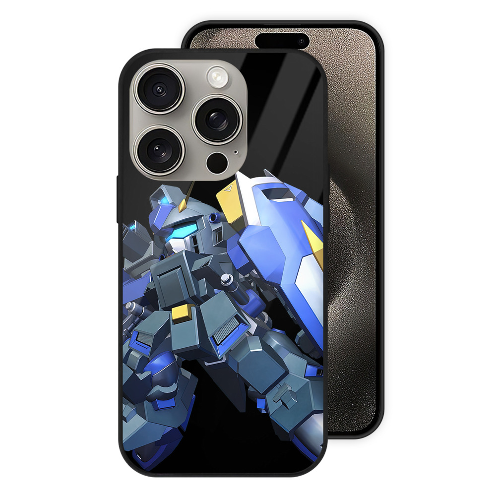 （画像用） 機動戦士ガンダム Mobile Suit Gundam 【iPhone15Pro対応】スマホケース 耐衝撃＆黄変防止 背面ガラス