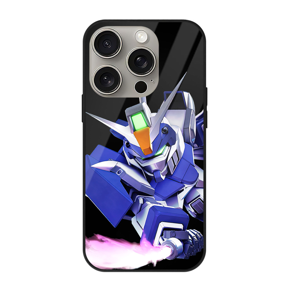 （画像用） 機動戦士ガンダム Mobile Suit Gundam 【iPhone15Pro対応】スマホケース 耐衝撃＆黄変防止 背面ガラス