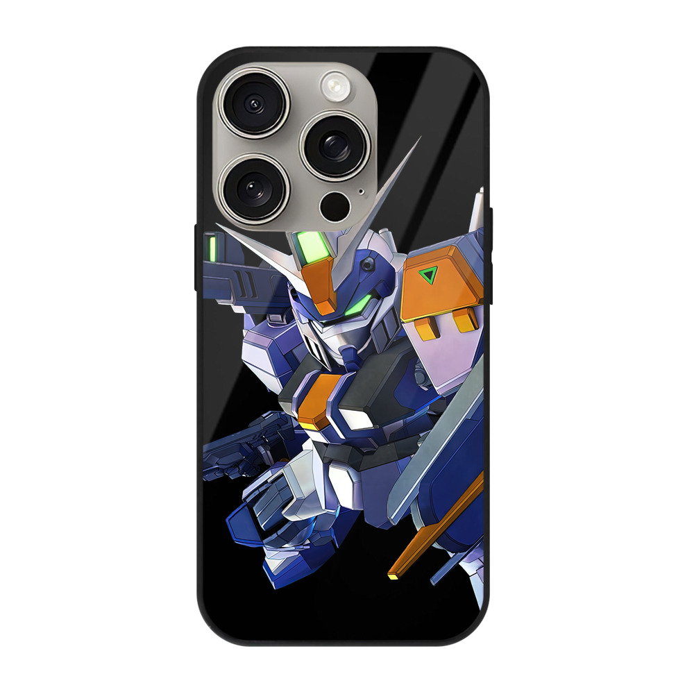 （画像用） 機動戦士ガンダム Mobile Suit Gundam 【iPhone15Pro対応】スマホケース 耐衝撃＆黄変防止 背面ガラス