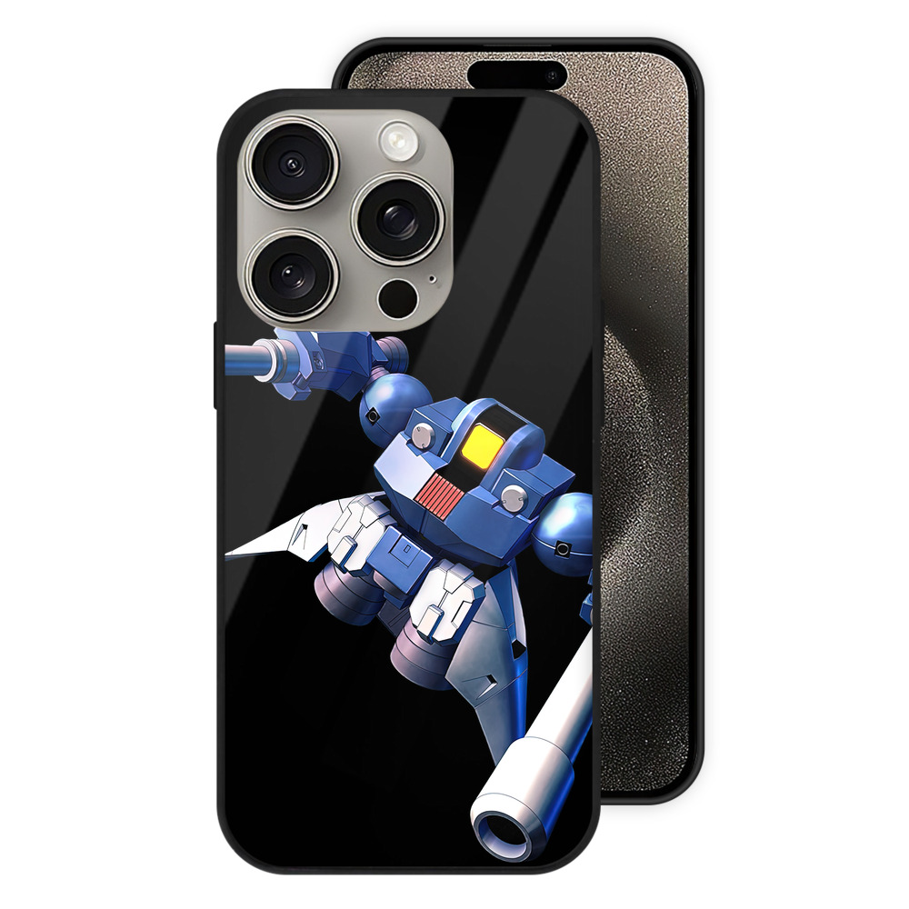 （画像用） 機動戦士ガンダム Mobile Suit Gundam 【iPhone15Pro対応】スマホケース 耐衝撃＆黄変防止 背面ガラス