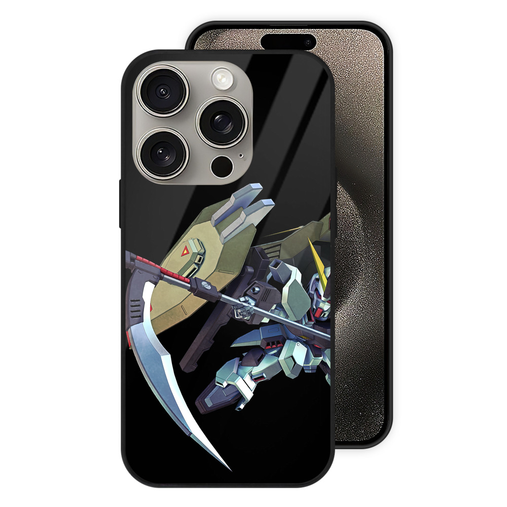 （画像用） 機動戦士ガンダム Mobile Suit Gundam 【iPhone15Pro対応】スマホケース 耐衝撃＆黄変防止 背面ガラス