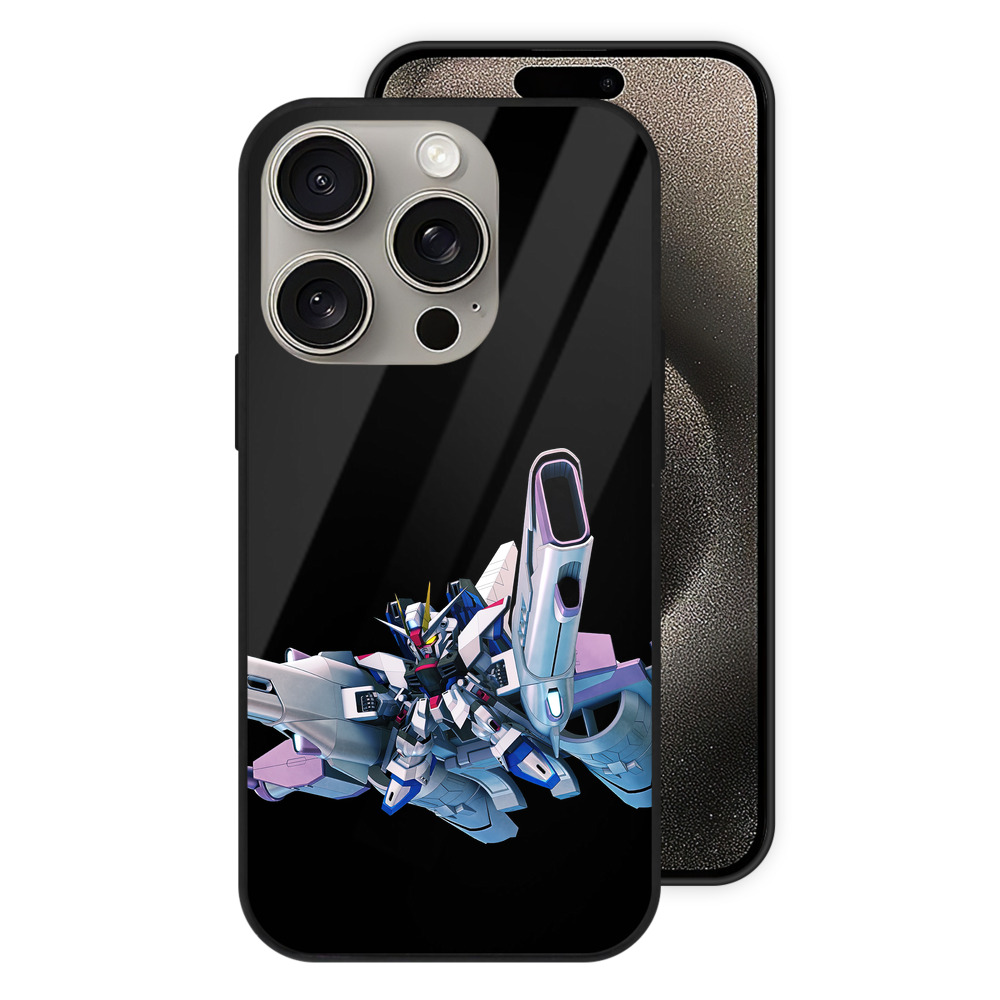 （画像用） 機動戦士ガンダム Mobile Suit Gundam 【iPhone15Pro対応】スマホケース 耐衝撃＆黄変防止 背面ガラス