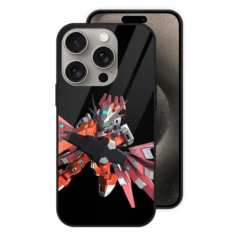 （画像用） 機動戦士ガンダム Mobile Suit Gundam 【iPhone15Pro対応】スマホケース 耐衝撃＆黄変防止 背面ガラス