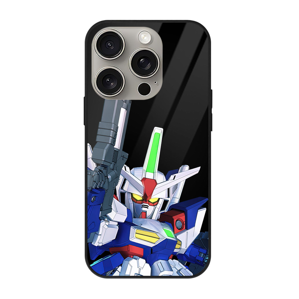 （画像用） 機動戦士ガンダム Mobile Suit Gundam 【iPhone15Pro対応】スマホケース 耐衝撃＆黄変防止 背面ガラス