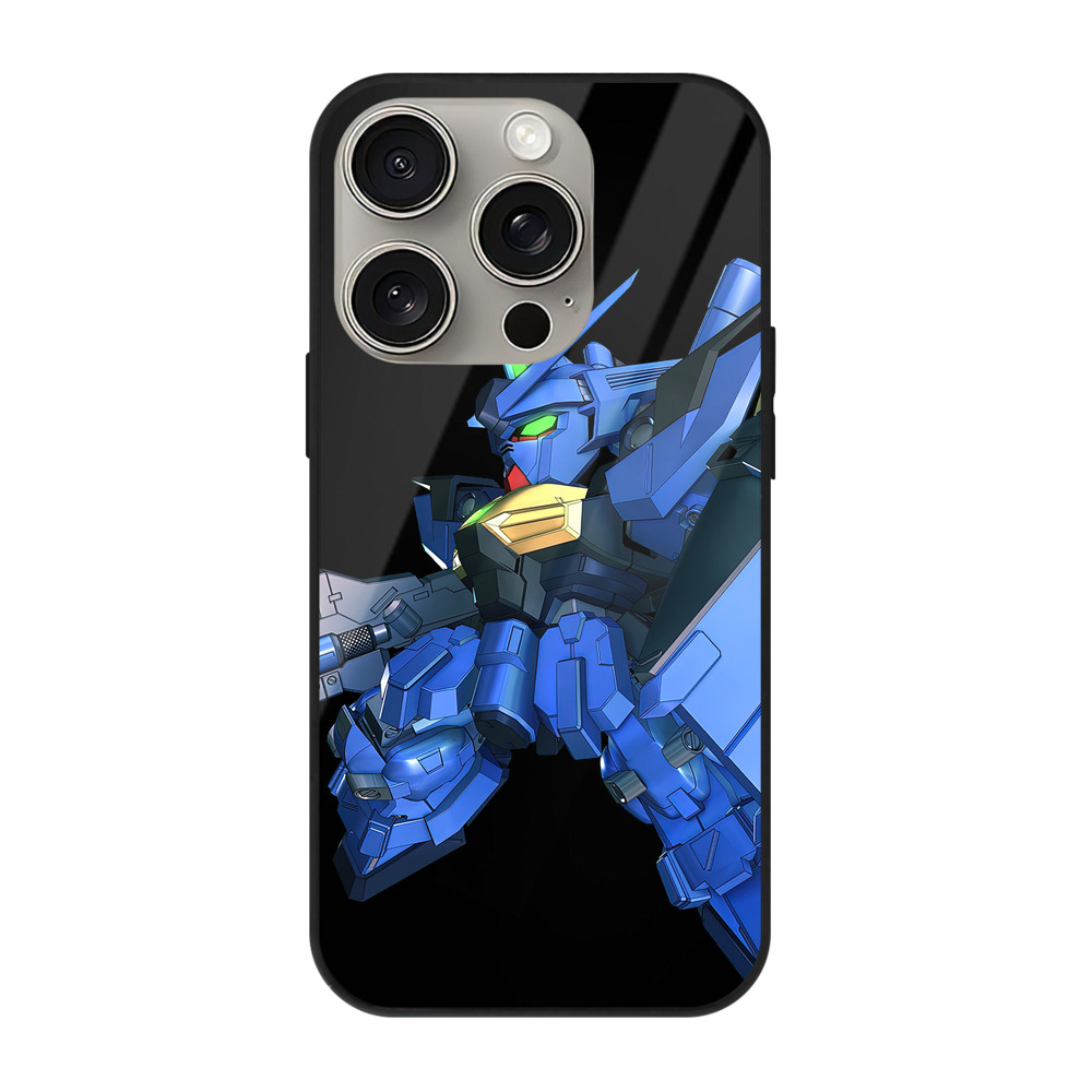 （画像用） 機動戦士ガンダム Mobile Suit Gundam 【iPhone15Pro対応】スマホケース 耐衝撃＆黄変防止 背面ガラス