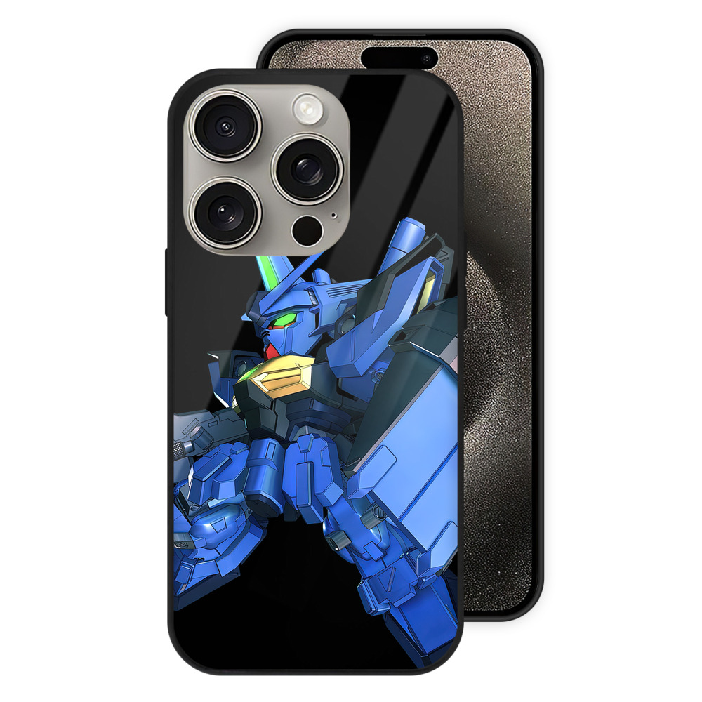 （画像用） 機動戦士ガンダム Mobile Suit Gundam 【iPhone15Pro対応】スマホケース 耐衝撃＆黄変防止 背面ガラス