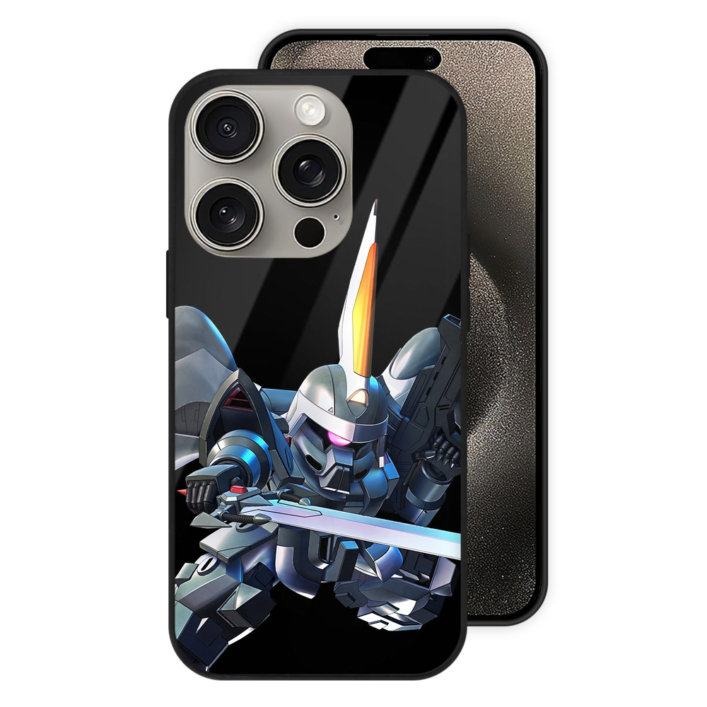 （画像用） 機動戦士ガンダム Mobile Suit Gundam 【iPhone15Pro対応】スマホケース 耐衝撃＆黄変防止 背面ガラス