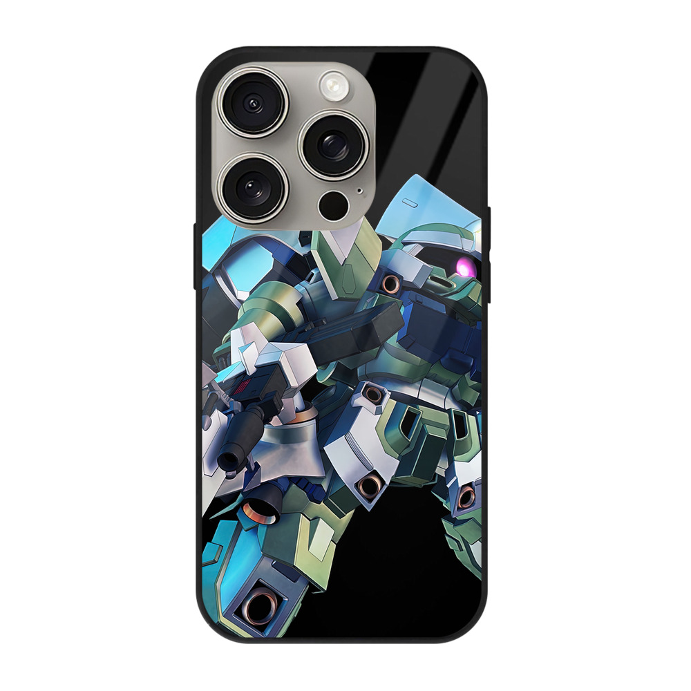 （画像用） 機動戦士ガンダム Mobile Suit Gundam 【iPhone15Pro対応】スマホケース 耐衝撃＆黄変防止 背面ガラス
