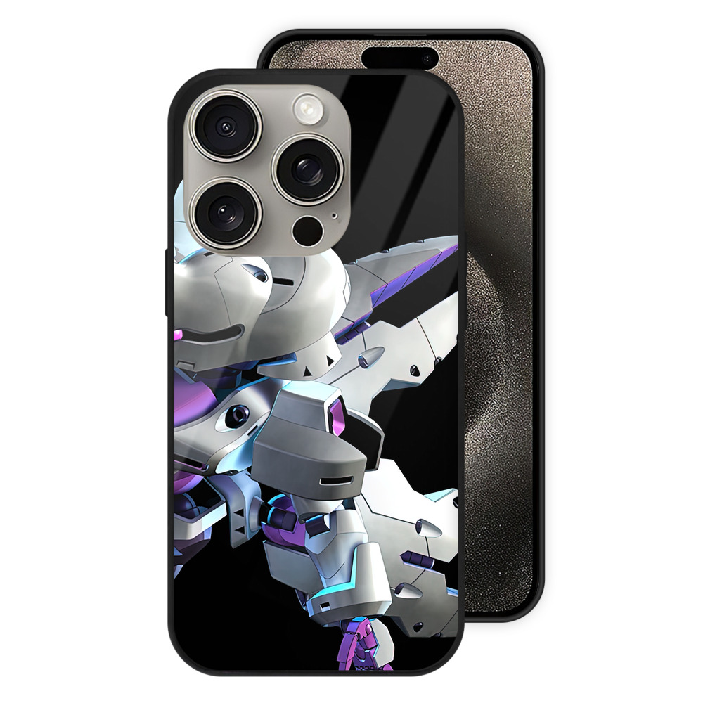 （画像用） 機動戦士ガンダム Mobile Suit Gundam 【iPhone15Pro対応】スマホケース 耐衝撃＆黄変防止 背面ガラス