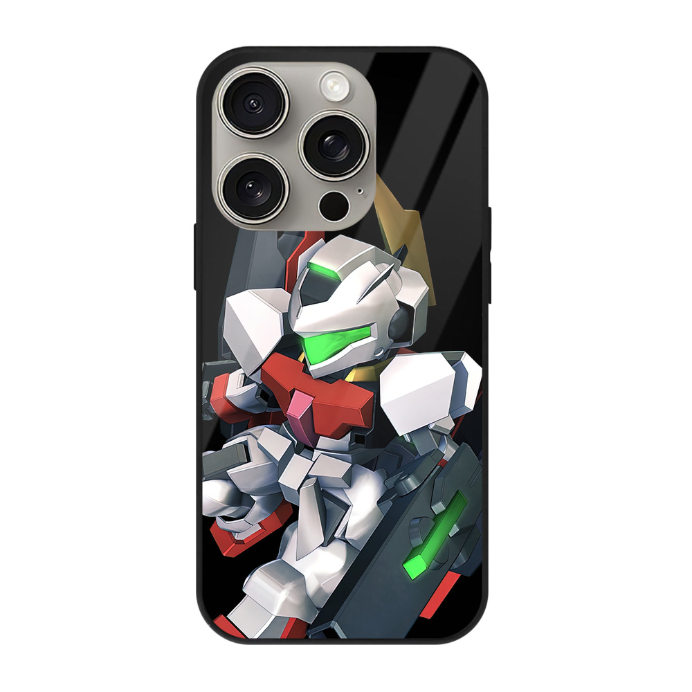 （画像用） 機動戦士ガンダム Mobile Suit Gundam 【iPhone15Pro対応】スマホケース 耐衝撃＆黄変防止 背面ガラス