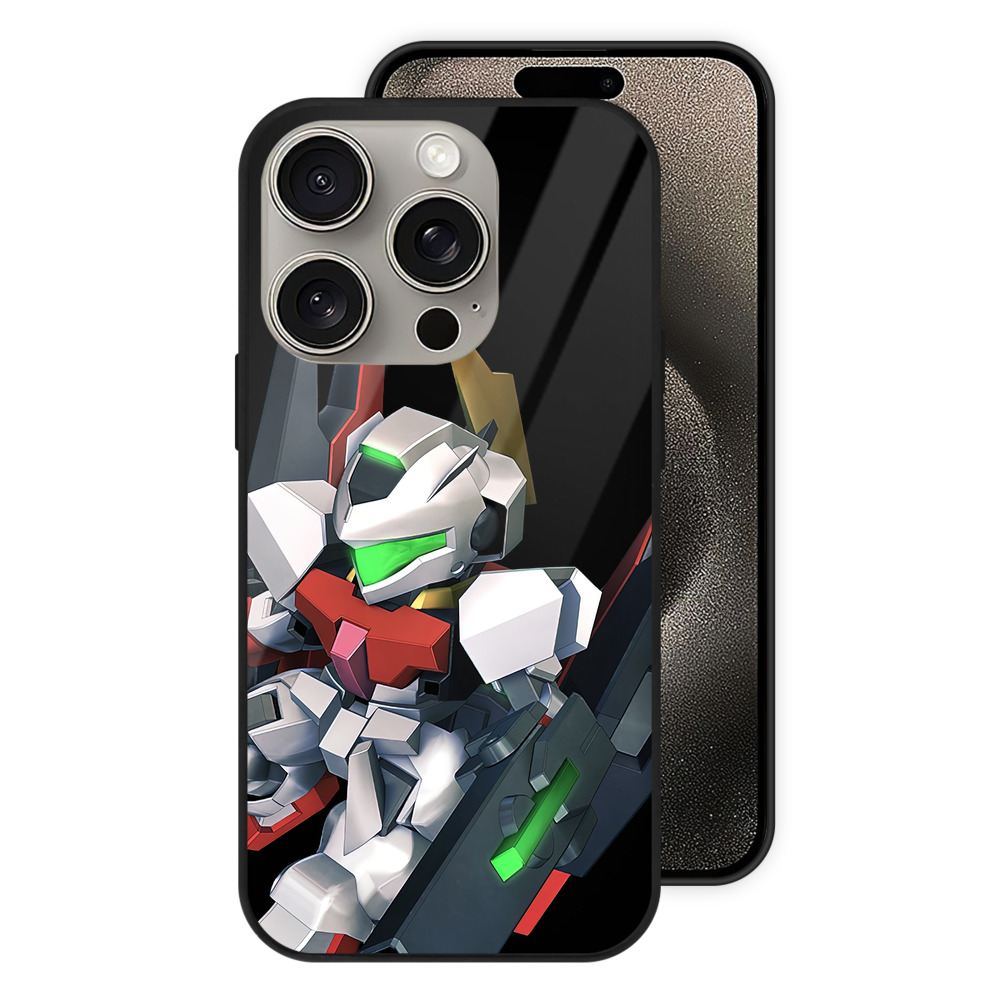 （画像用） 機動戦士ガンダム Mobile Suit Gundam 【iPhone15Pro対応】スマホケース 耐衝撃＆黄変防止 背面ガラス