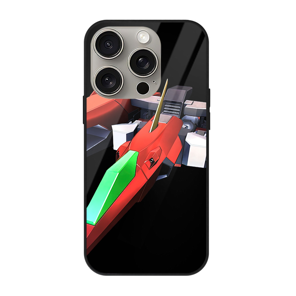 （画像用） 機動戦士ガンダム Mobile Suit Gundam 【iPhone15Pro対応】スマホケース 耐衝撃＆黄変防止 背面ガラス