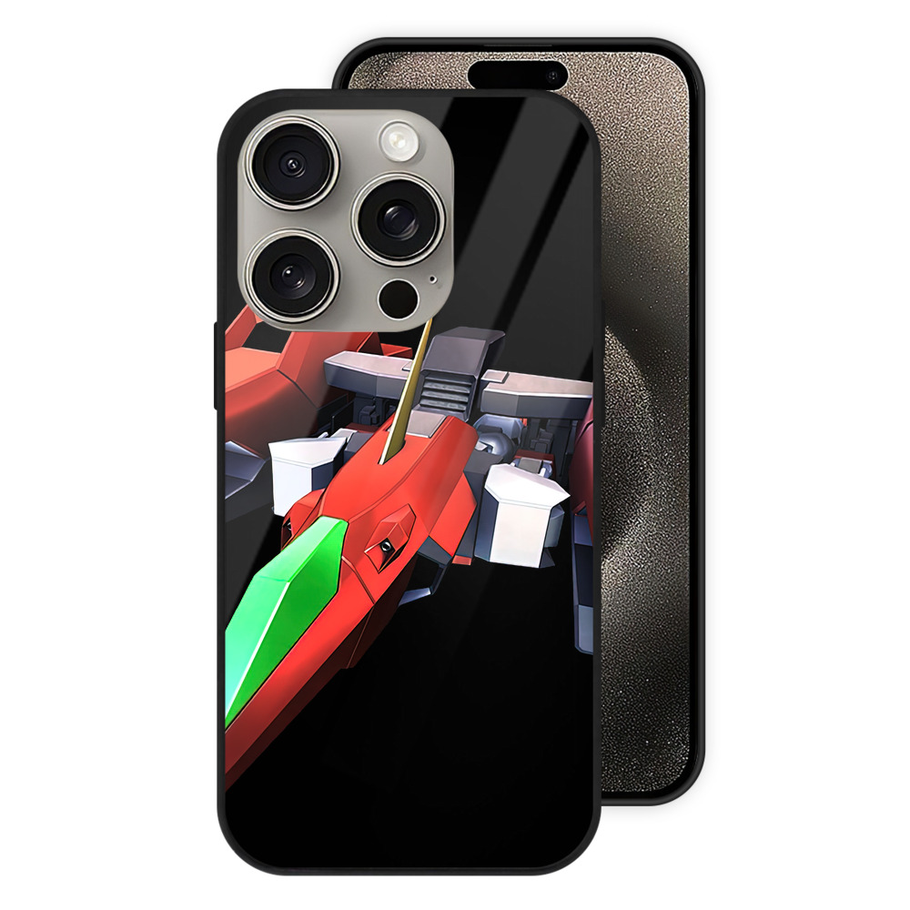 （画像用） 機動戦士ガンダム Mobile Suit Gundam 【iPhone15Pro対応】スマホケース 耐衝撃＆黄変防止 背面ガラス