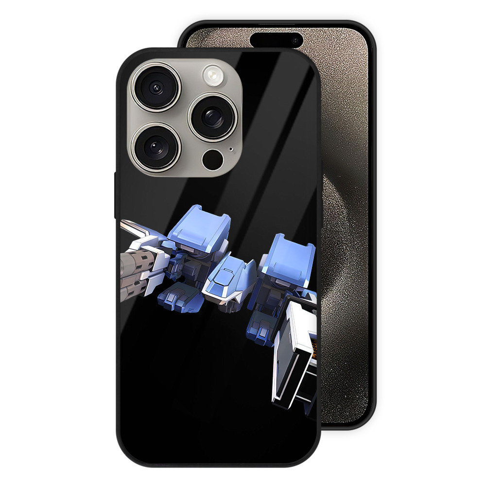 （画像用） 機動戦士ガンダム Mobile Suit Gundam 【iPhone15Pro対応】スマホケース 耐衝撃＆黄変防止 背面ガラス