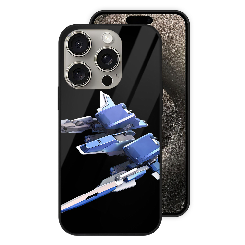 （画像用） 機動戦士ガンダム Mobile Suit Gundam 【iPhone15Pro対応】スマホケース 耐衝撃＆黄変防止 背面ガラス