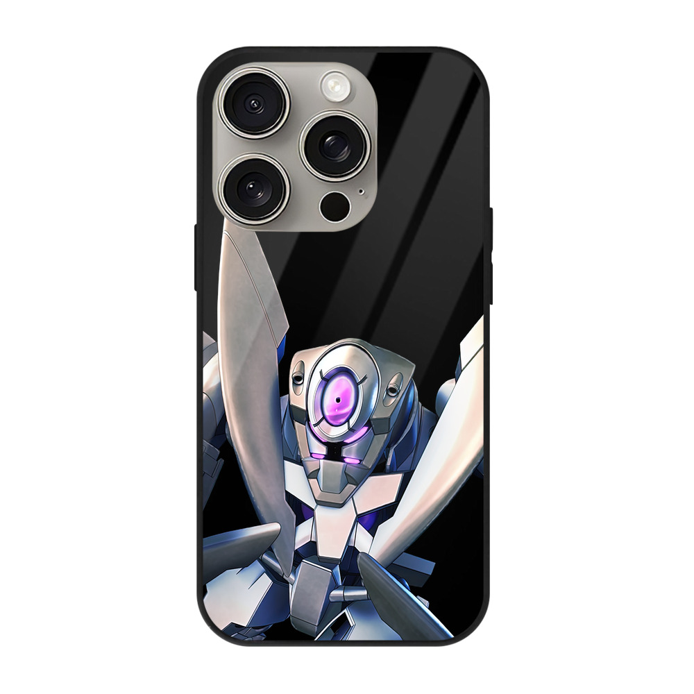 （画像用） 機動戦士ガンダム Mobile Suit Gundam 【iPhone15Pro対応】スマホケース 耐衝撃＆黄変防止 背面ガラス