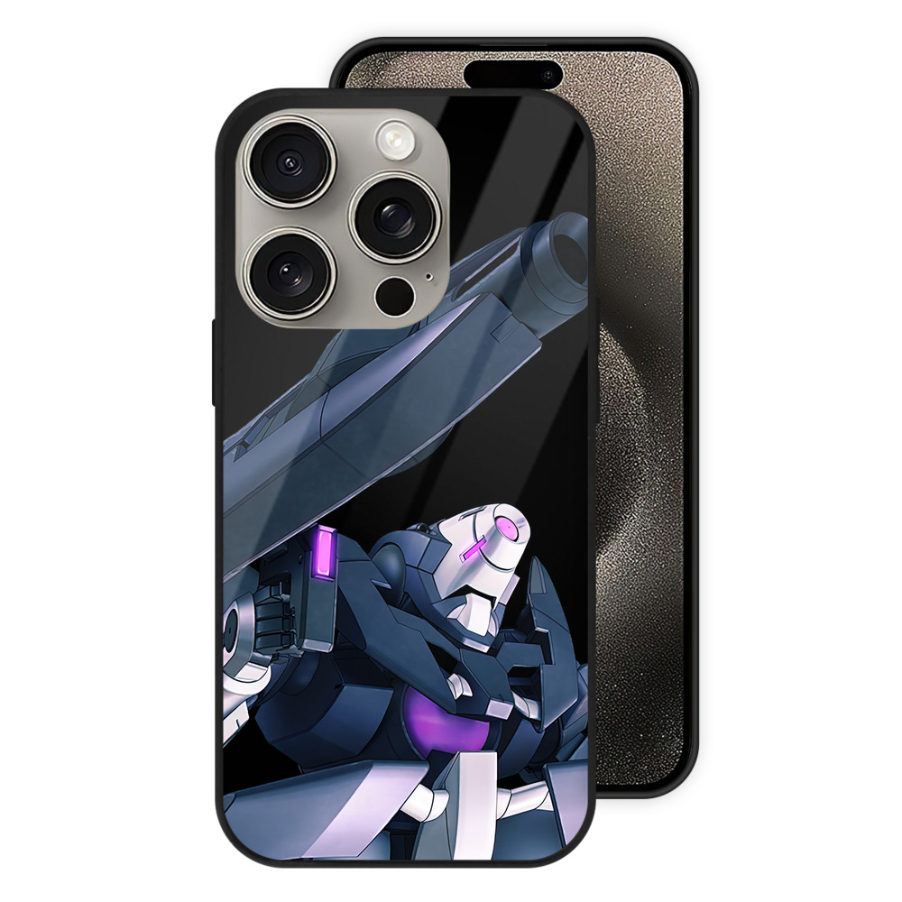 （画像用） 機動戦士ガンダム Mobile Suit Gundam 【iPhone15Pro対応】スマホケース 耐衝撃＆黄変防止 背面ガラス