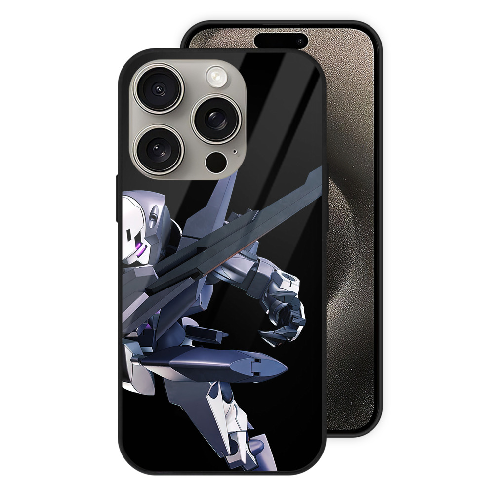 （画像用） 機動戦士ガンダム Mobile Suit Gundam 【iPhone15Pro対応】スマホケース 耐衝撃＆黄変防止 背面ガラス